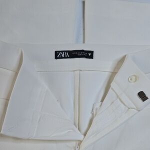 Zara Off-White Tailored Pants